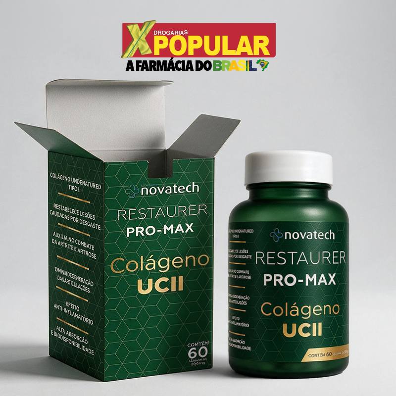 Restaurer Pro-Max Colágeno UC-II Novatech — 60 cápsulas